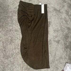 Zara Asymmetrical Brown Skirt